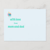 Carte Postale Avoir un Anniversaire Magique, Cute Kids Unicorn (Dos)