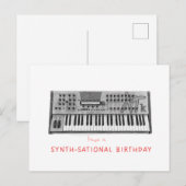 Carte Postale Avoir un anniversaire synth-éationnel - four micro (Devant / Derrière)