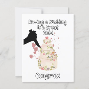 Carte Postale Avoir un mariage est un bon alibi Crime Véritable