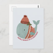 Carte Postale Avoir une baleine de Noël (Devant / Derrière)