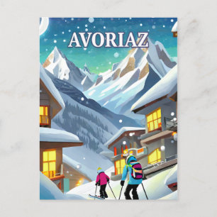 Carte Postale Avoriaz : Poésie Hivernale dans les Cimes Alpines