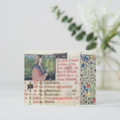 Carte Postale Avril : cueillette de fleurs (Debout devant)