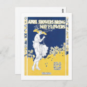 Carte Postale Avril Douches Apportent Mai Fleurs Couverture Song (Devant / Derrière)