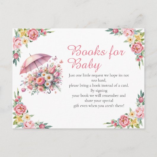 Carte Postale Avril Douches Apporter mai Fleurs Livres pour bébé (Devant)