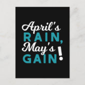 Carte Postale Avril Douches mai fleurs citations inspirantes (Devant)