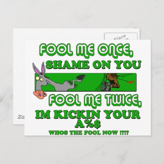 Carte Postale Avril Fools - Me tromper une fois (Devant / Derrière)