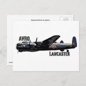 Carte Postale Avro Lancaster (Devant / Derrière)