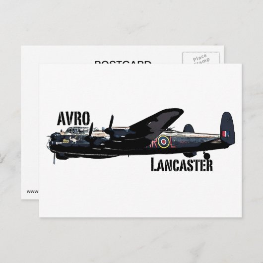 Carte Postale Avro Lancaster (Devant / Derrière)