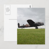 Carte Postale Avro Lancaster Sur Le Terrain (Devant / Derrière)