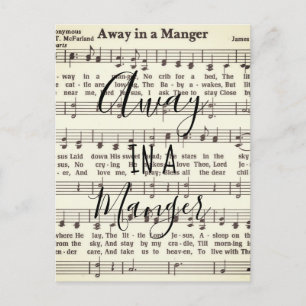 Carte Postale Away in a Manger