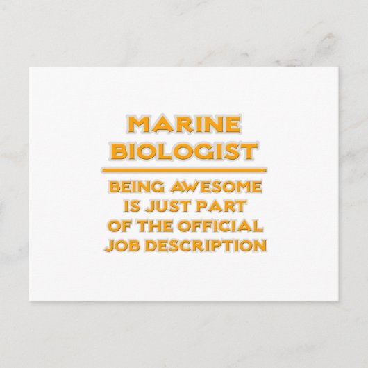 Carte Postale Awesome Biologiste de la Marine .. Description du  (Devant)