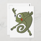 Carte Postale Awesome Chameleon (Devant / Derrière)
