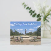 Carte Postale aWorld2Celebrate : Salutations de Bucarest ! (Debout devant)