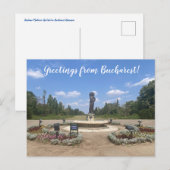 Carte Postale aWorld2Celebrate : Salutations de Bucarest ! (Devant / Derrière)