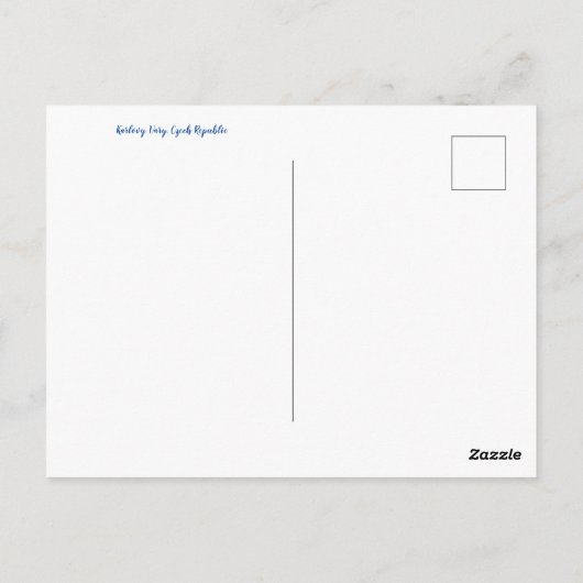 Carte Postale aWorld2Celebrate : Salutations de Karlovy Vary! (Dos)