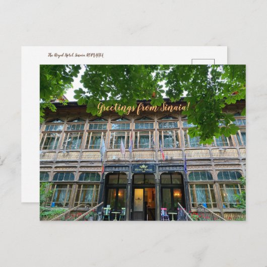 Carte Postale aWorld2Celebrate : Salutations de Sinaia! (Devant / Derrière)