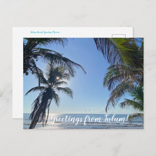 Carte Postale aWorld2Celebrate : Salutations de Tulum! (Devant / Derrière)