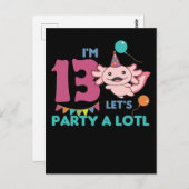 Carte Postale Axolotl 13 ans Anniversaire Treize Ans Axolotls (Devant / Derrière)