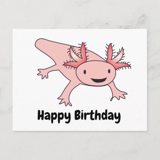 Carte Postale Axolotl Anniversaire Drôle mignon (Devant)