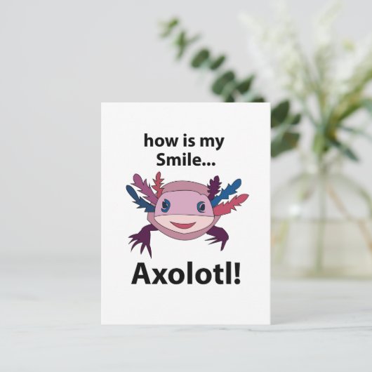 Carte Postale Axolotl Comment Mon Sourire Est Drôle Axolotl (Debout devant)