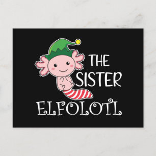 Carte Postale Axolotl Elf La soeur Elfololt Animal Noël