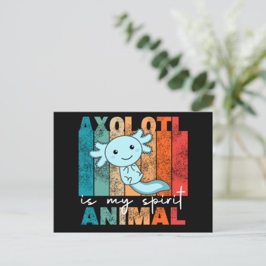 Carte Postale Axolotl Est Mon Esprit Animal - Sweet Axolotl Post (Debout devant)