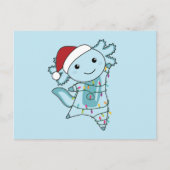 Carte Postale Axolotl Joyeux Noël Animaux d'hiver Axolotls Po (Devant)