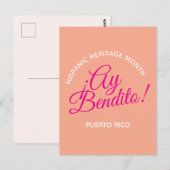 Carte Postale Ay bendito ! Porto Rico (Devant / Derrière)