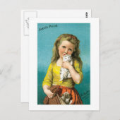 Carte Postale Ayers Pills Girl with Cat (Devant / Derrière)