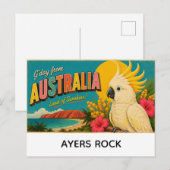 Carte Postale Ayers rock, Australie salutations (Devant / Derrière)
