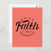 Carte Postale Ayez foi en vous-même corail (Devant / Derrière)