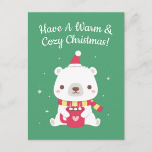 Carte Postale Ayez Un Ours Polaire De Noël Chaleureux Et Cosy