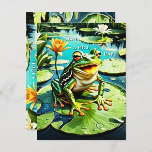 Carte Postale Ayez Une Belle Grenouille À Leap Day (Devant / Derrière)