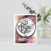 Carte Postale Ayez une journée 'Magnifique' Dessinée à la main & (Debout devant)