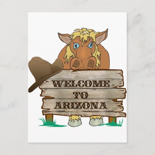 Carte Postale AZ- Bienvenue à l'Arizona Horse (Devant)