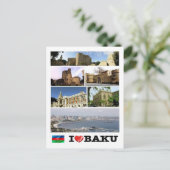 Carte Postale Azerbaïdjan - Bakou - I Love - (Debout devant)