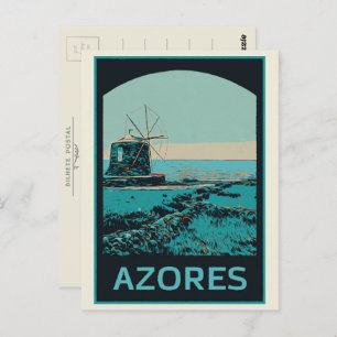 Carte Postale Azores paysage illustration Portugal