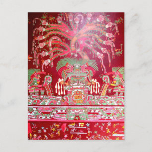 Carte Postale Aztec Art on Red Design