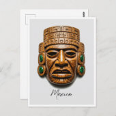 Carte Postale Aztec Masque Mexique Voyage (Devant / Derrière)
