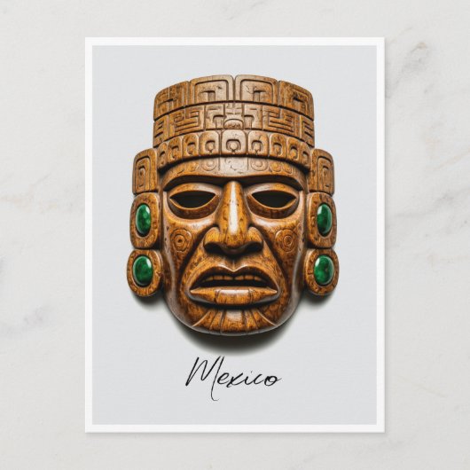 Carte Postale Aztec Masque Mexique Voyage (Devant)
