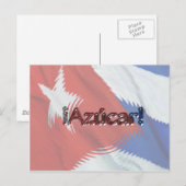 Carte Postale Azucar ! sur le drapeau cubain (Devant / Derrière)