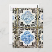 Carte Postale Azulejos, Carreaux portugais (Devant / Derrière)