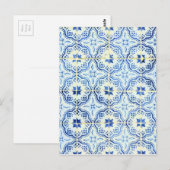 Carte Postale Azulejos, Carreaux portugais (Devant / Derrière)
