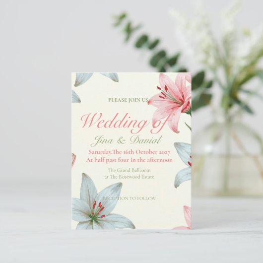 Carte Postale Azure Bloom V03 (Debout devant)