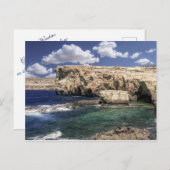 Carte Postale Azure Window Attraction Sur L'Île Gozo (Devant / Derrière)