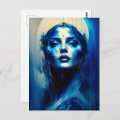 Carte Postale Azure Witch Imaginaire Art (Devant / Derrière)