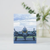 Carte Postale B17 Avion Vintage volant (Debout devant)
