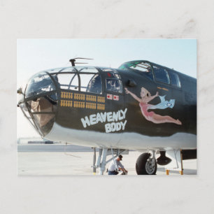 CARTE POSTALE B25 MITCHELL BOMBER "HEAVENLY BODY" NESE ART