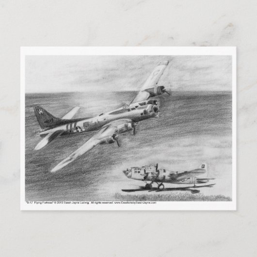 Carte Postale (B-17) Forteresse volant (Devant)
