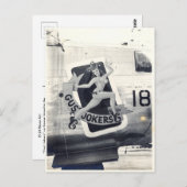 Carte postale B-24 Nose Art "Gus' Jokers" (Devant / Derrière)